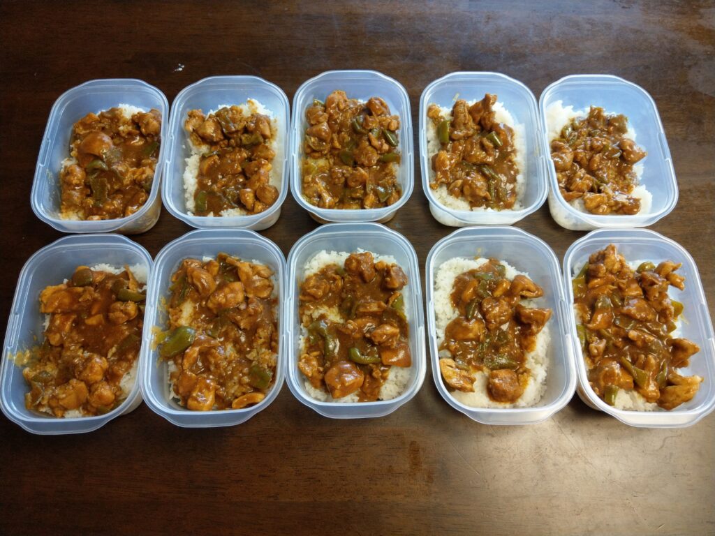 【鶏肉のタンドリー風弁当】10食分の作り方