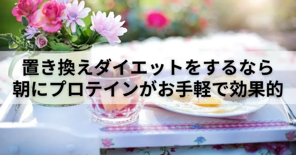 置き換えダイエットをするなら朝にプロテインがお手軽で効果的