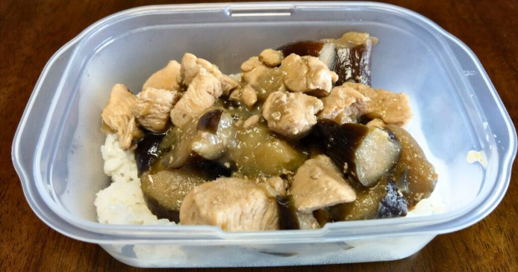 【鶏肉とナス オイマヨ炒め】筋肉弁当 10食分 作り置きレシピ